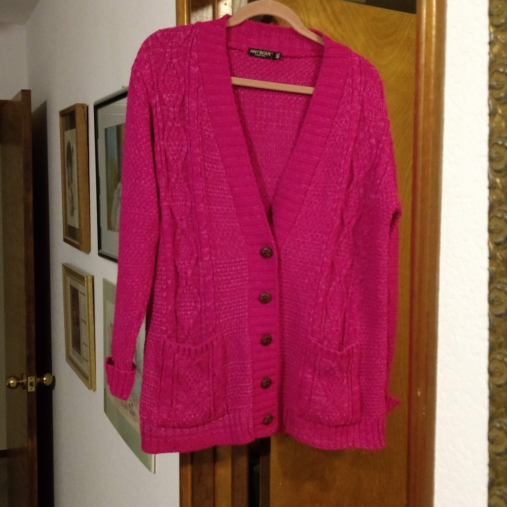 Anybody Collection,  M/L pink cardigan,  NWOT